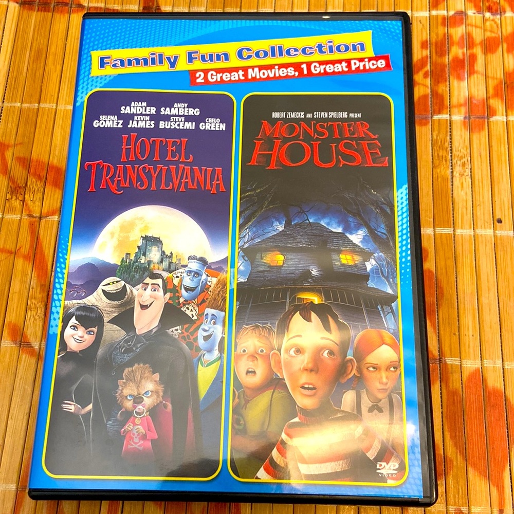 5/$10❤️❤️❤️Double Feature Hotel Transylvania & Monster House DVD